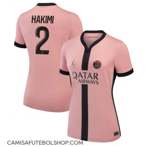 Camisa de time de futebol Paris Saint-Germain Achraf Hakimi #2 Replicas 3º Equipamento Feminina 2024-25 Manga Curta